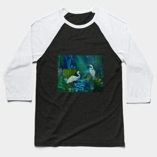 Egrets in the Mist Baseball T-Shirt